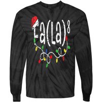 FA (LA)8 Funny Christmas Santa Fa La Math Teacher Tie-Dye Long Sleeve Shirt