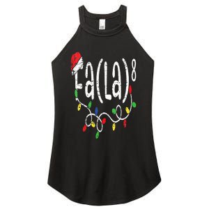 FA (LA)8 Funny Christmas Santa Fa La Math Teacher Women's Perfect Tri Rocker Tank