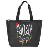 FA (LA)8 Funny Christmas Santa Fa La Math Teacher Zip Tote Bag