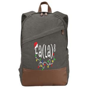 FA (LA)8 Funny Christmas Santa Fa La Math Teacher Cotton Canvas Backpack