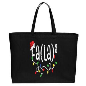 FA (LA)8 Funny Christmas Santa Fa La Math Teacher Cotton Canvas Jumbo Tote