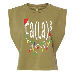 FA (LA)8 Funny Christmas Santa Fa La Math Teacher Garment-Dyed Women's Muscle Tee