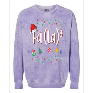 Fa (La)8 Funny Christmas Santa Fa La Math Colorblast Crewneck Sweatshirt