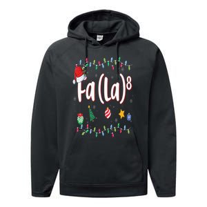 Fa (La)8 Funny Christmas Santa Fa La Math Performance Fleece Hoodie