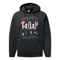 Fa (La)8 Funny Christmas Santa Fa La Math Performance Fleece Hoodie