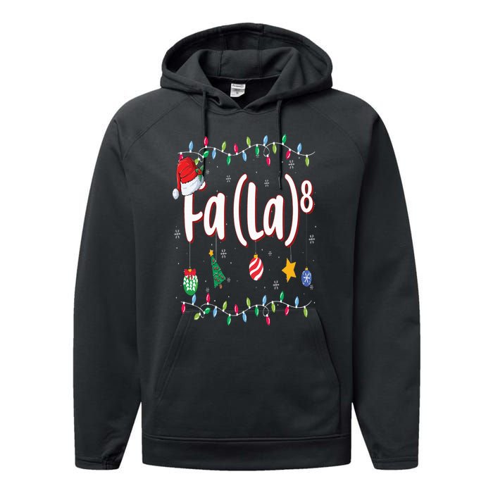 Fa (La)8 Funny Christmas Santa Fa La Math Performance Fleece Hoodie