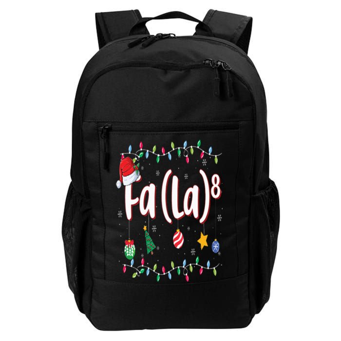 Fa (La)8 Funny Christmas Santa Fa La Math Daily Commute Backpack