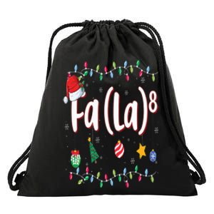 Fa (La)8 Funny Christmas Santa Fa La Math Drawstring Bag