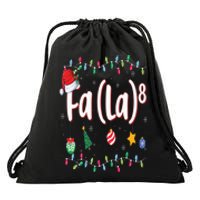 Fa (La)8 Funny Christmas Santa Fa La Math Drawstring Bag