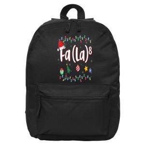 Fa (La)8 Funny Christmas Santa Fa La Math 16 in Basic Backpack