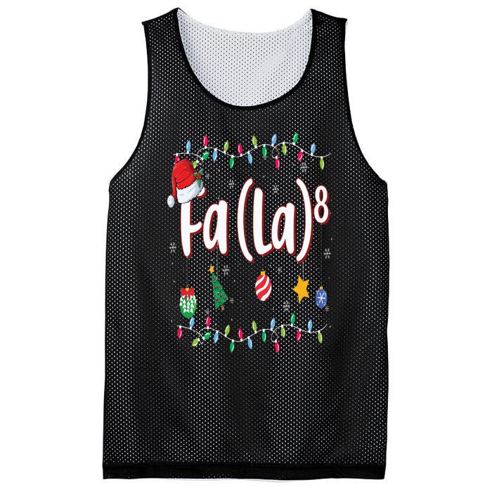 Fa (La)8 Funny Christmas Santa Fa La Math Mesh Reversible Basketball Jersey Tank