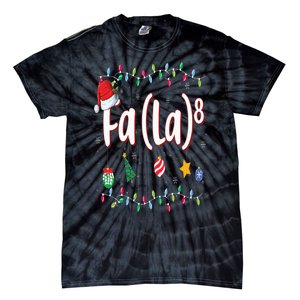 Fa (La)8 Funny Christmas Santa Fa La Math Tie-Dye T-Shirt