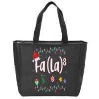 Fa (La)8 Funny Christmas Santa Fa La Math Zip Tote Bag