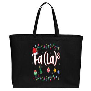 Fa (La)8 Funny Christmas Santa Fa La Math Cotton Canvas Jumbo Tote