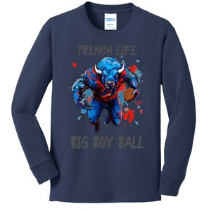 Football Lineman Kids Long Sleeve Shirt