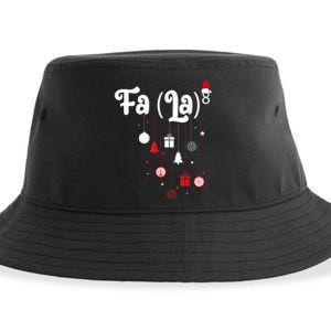 Fa (La)8 Funny Christmas Santa Fa La Math Sustainable Bucket Hat