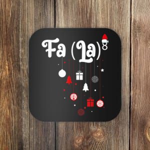 Fa (La)8 Funny Christmas Santa Fa La Math Coaster