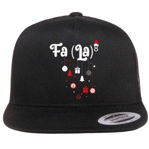 Fa (La)8 Funny Christmas Santa Fa La Math Flat Bill Trucker Hat