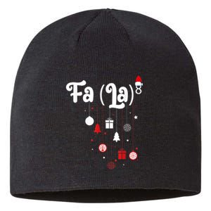 Fa (La)8 Funny Christmas Santa Fa La Math Sustainable Beanie