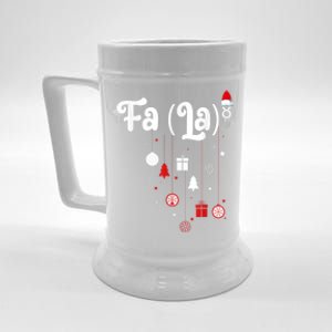 Fa (La)8 Funny Christmas Santa Fa La Math Beer Stein