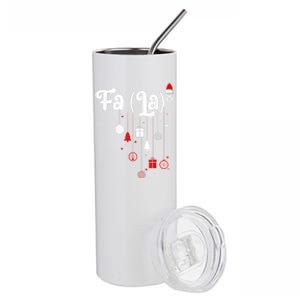 Fa (La)8 Funny Christmas Santa Fa La Math Stainless Steel Tumbler