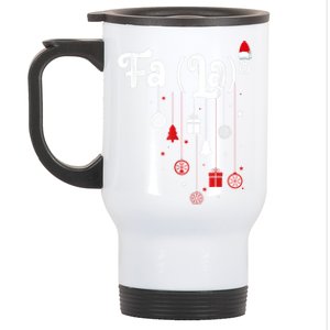 Fa (La)8 Funny Christmas Santa Fa La Math Stainless Steel Travel Mug