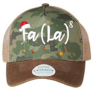 Fa (La)8 Funny Christmas Santa Fa La Math Legacy Tie Dye Trucker Hat