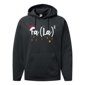 Fa (La)8 Funny Christmas Santa Fa La Math Performance Fleece Hoodie