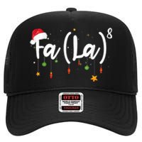 Fa (La)8 Funny Christmas Santa Fa La Math High Crown Mesh Back Trucker Hat