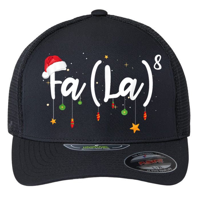 Fa (La)8 Funny Christmas Santa Fa La Math Flexfit Unipanel Trucker Cap