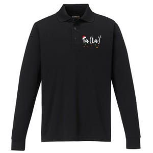 Fa (La)8 Funny Christmas Santa Fa La Math Performance Long Sleeve Polo