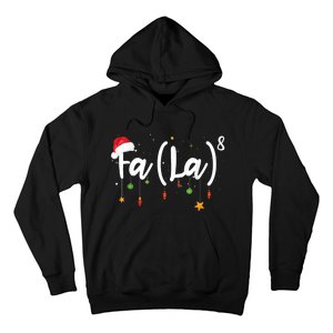 Fa (La)8 Funny Christmas Santa Fa La Math Hoodie