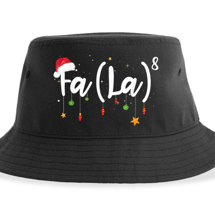 Fa (La)8 Funny Christmas Santa Fa La Math Sustainable Bucket Hat