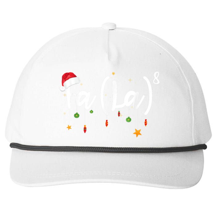 Fa (La)8 Funny Christmas Santa Fa La Math Snapback Five-Panel Rope Hat