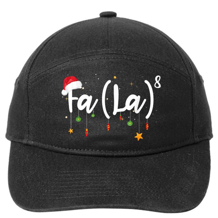 Fa (La)8 Funny Christmas Santa Fa La Math 7-Panel Snapback Hat