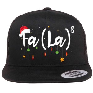 Fa (La)8 Funny Christmas Santa Fa La Math Flat Bill Trucker Hat