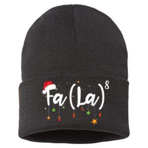 Fa (La)8 Funny Christmas Santa Fa La Math Sustainable Knit Beanie