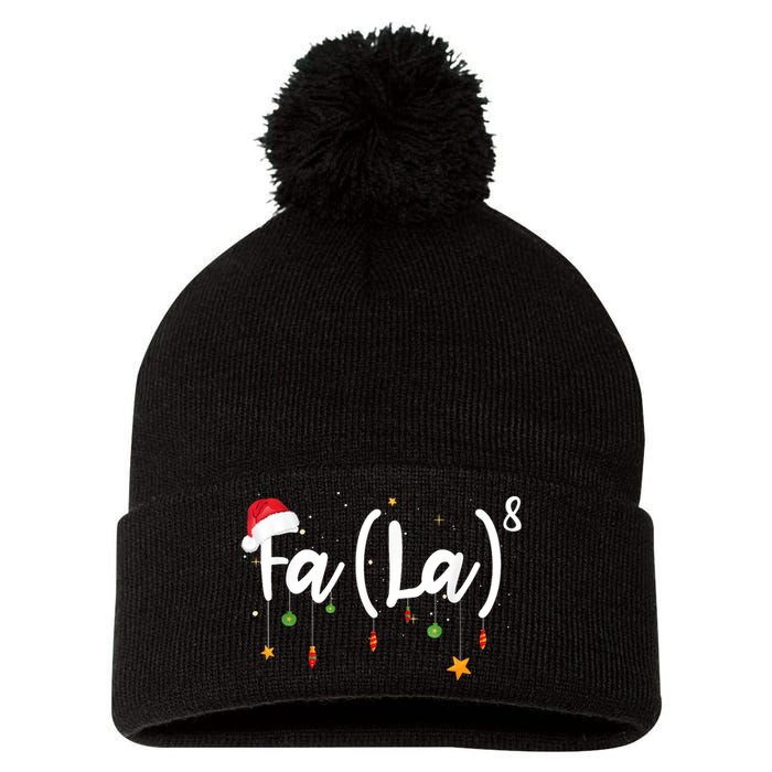 Fa (La)8 Funny Christmas Santa Fa La Math Pom Pom 12in Knit Beanie