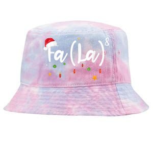 Fa (La)8 Funny Christmas Santa Fa La Math Tie-Dyed Bucket Hat