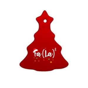 Fa (La)8 Funny Christmas Santa Fa La Math Ceramic Tree Ornament