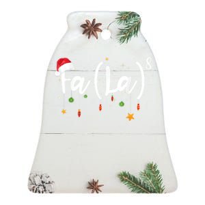 Fa (La)8 Funny Christmas Santa Fa La Math Ceramic Bell Ornament