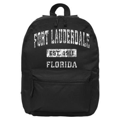 Fort Lauderdale Florida Fl Vintage Established 16 in Basic Backpack