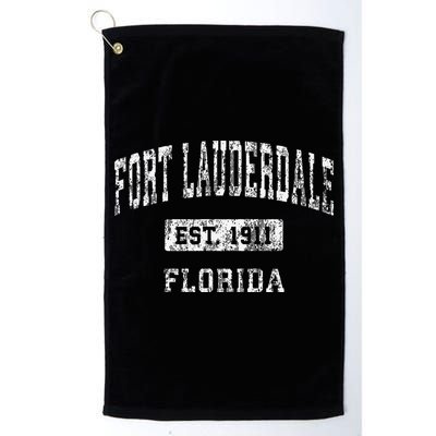 Fort Lauderdale Florida Fl Vintage Established Golf Towel