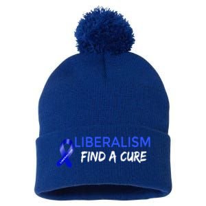 Funny Liberalism Find A Cure Cool Gift Pom Pom 12in Knit Beanie