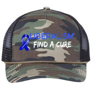 Funny Liberalism Find A Cure Cool Gift Retro Rope Trucker Hat Cap