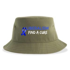 Funny Liberalism Find A Cure Cool Gift Sustainable Bucket Hat