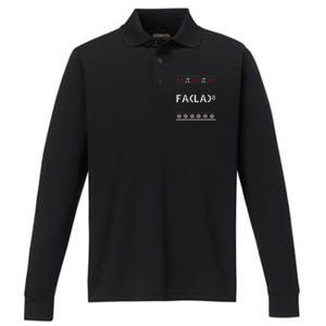 Fa (La)8 Funny Christmas Santa Fa La Math Teacher Student Performance Long Sleeve Polo