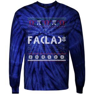 Fa (La)8 Funny Christmas Santa Fa La Math Teacher Student Tie-Dye Long Sleeve Shirt