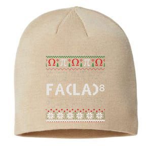 Fa (La)8 Funny Christmas Santa Fa La Math Teacher Student Sustainable Beanie