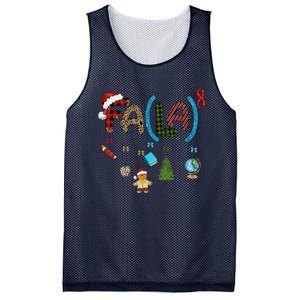 Fa (La)8 Funny Christmas Santa Fa La Math Teacher Student Mesh Reversible Basketball Jersey Tank